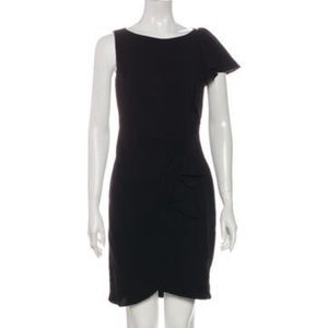 Max Mara Black Ruffle Cocktail Dress US 2 EU 34